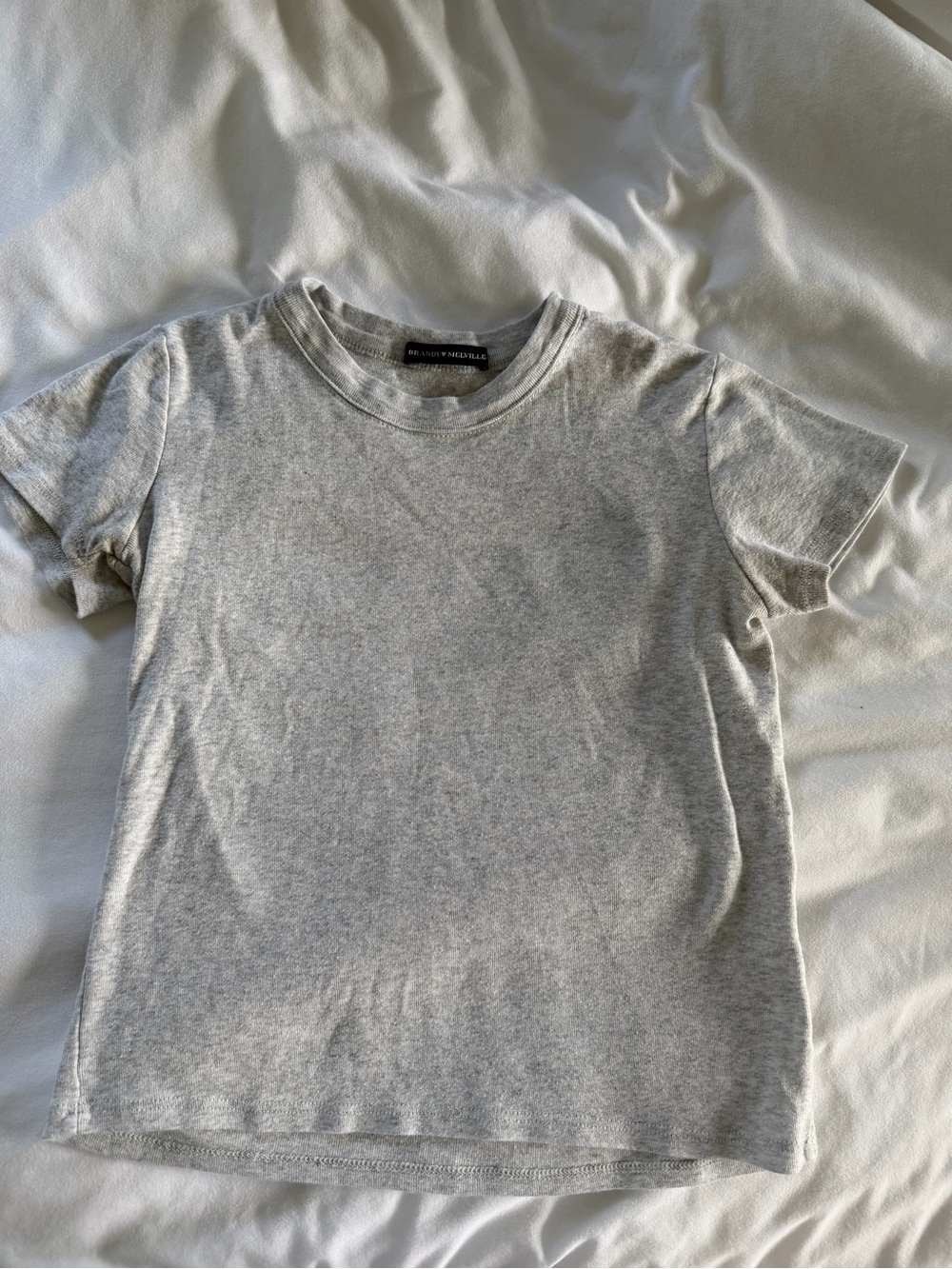 Brandy Melville Heather Gray Crewneck Tee